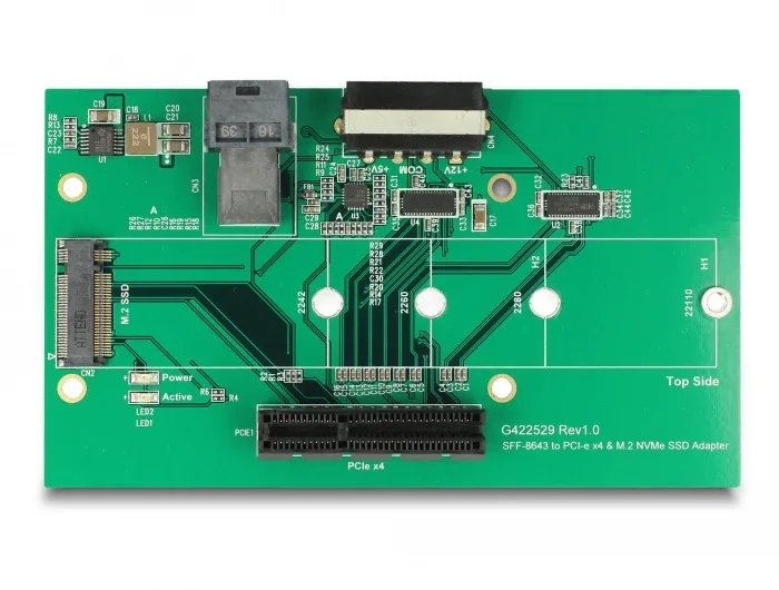 Delock_U_2_SFF-8643_Adapter_zu_PCIe_x4_oder_M_2_Key_M_Slot_mit_Befestigungsplatte__5_2afedbba